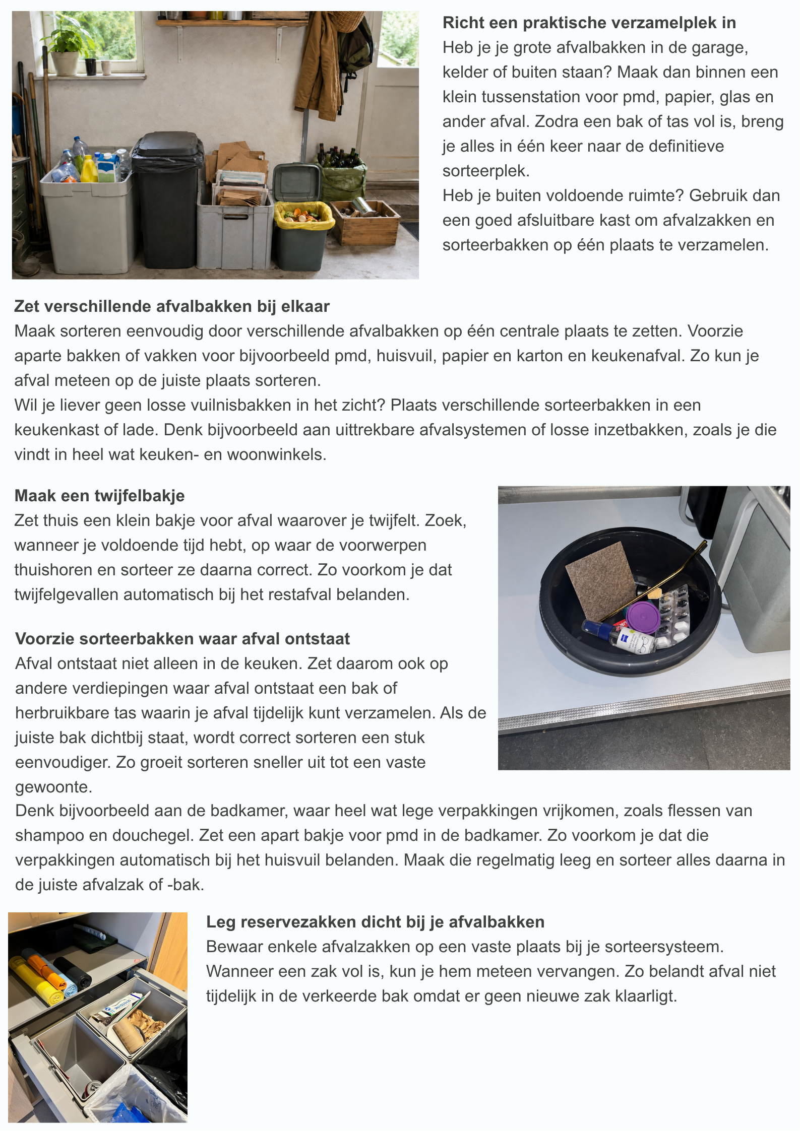 Thuis slim sorteren